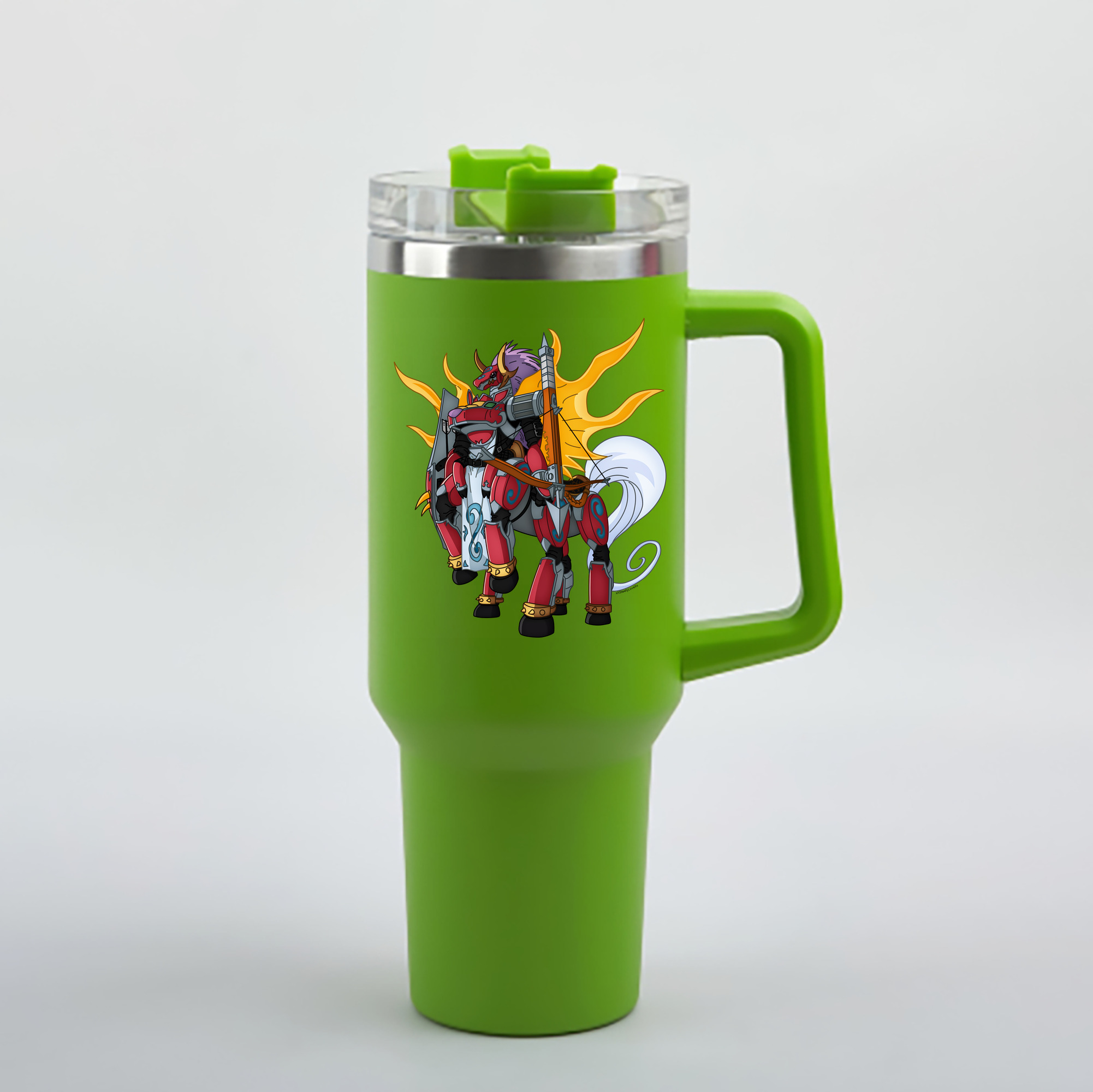 （画像用） Digimon デジタルモンスター/デジモン 1200mL車用タンブラー - クリスタルステッカー（プラスチックストロー付き）